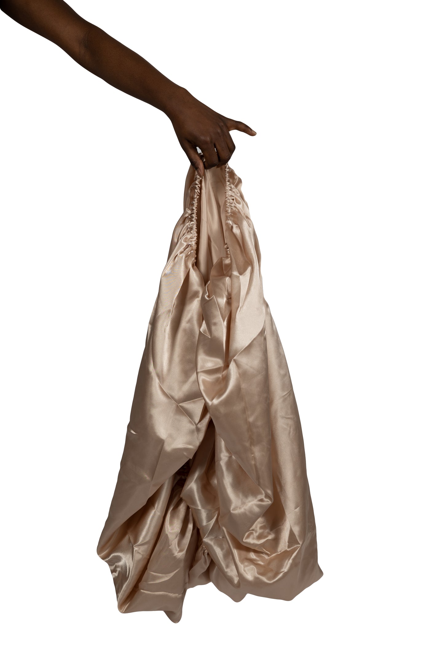 Satin fitted cot bed sheet