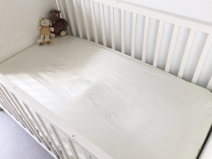 Satin fitted cot bed sheet