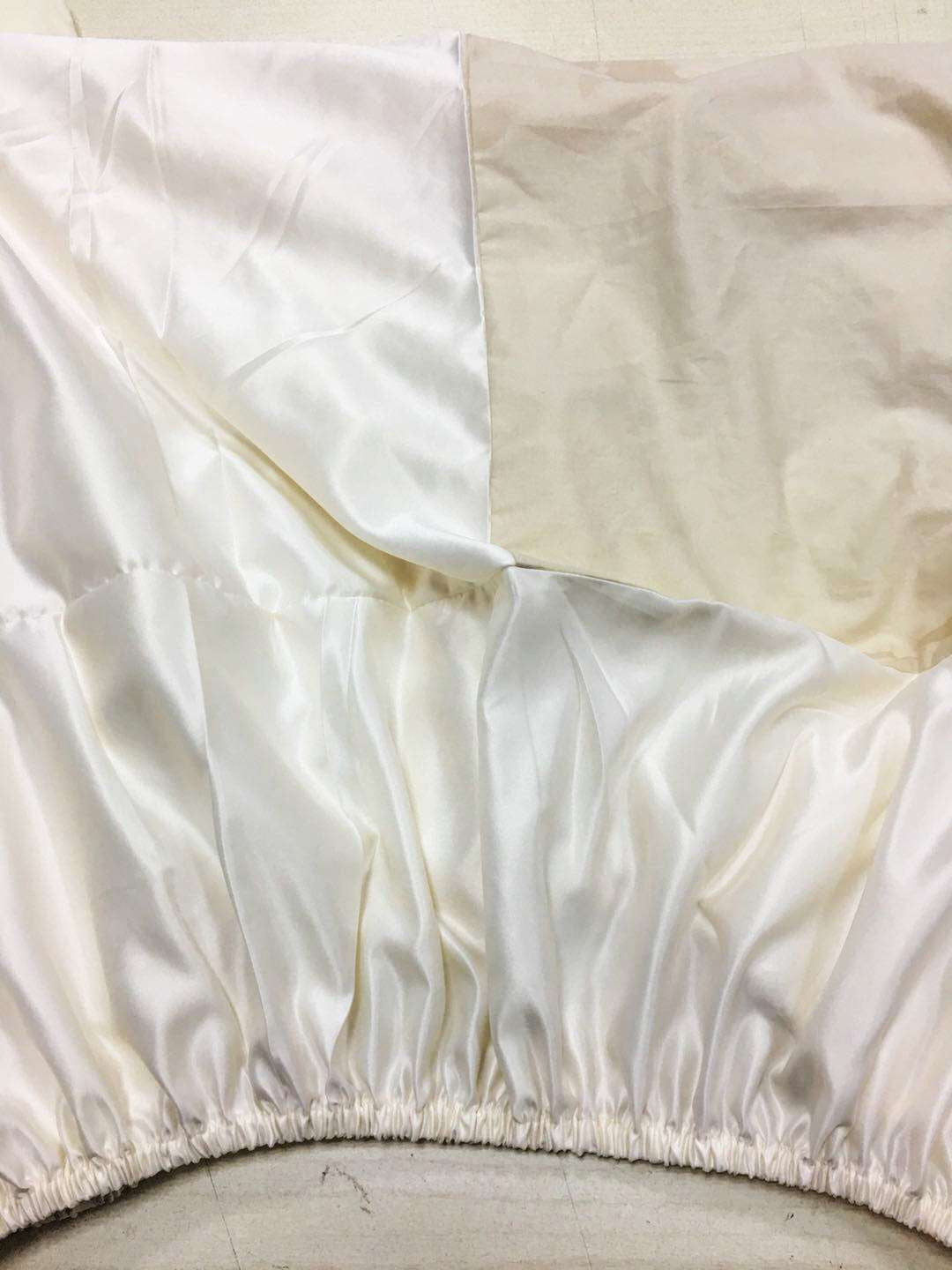 Housse de lit satin et coton