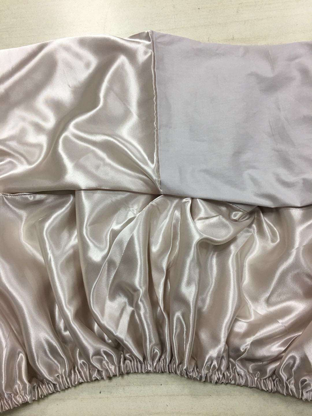 Housse de lit satin et coton